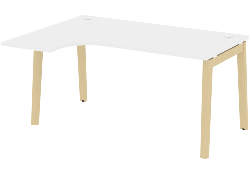 Стол эргономичный левый, цвет белый