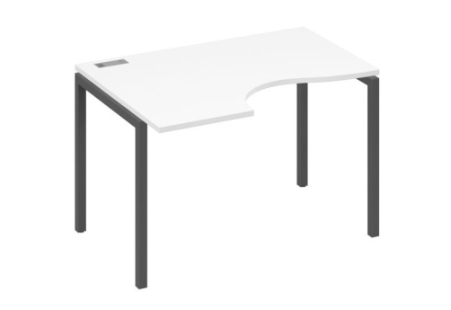 Стол эргономичный левый Классика Мира Лофт, цвет белый премиум + антрацит