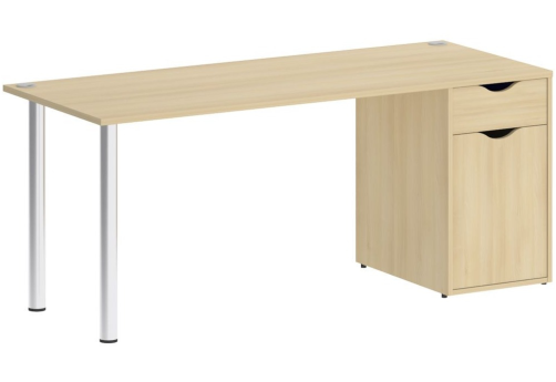 Стол письменный с тумбой, цвет акация