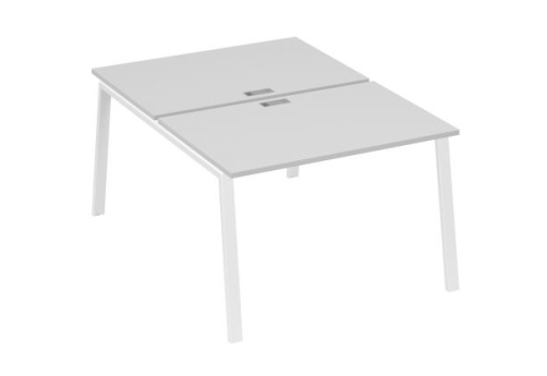 Рабочая станция 2х120 Мира Трио, цвет серый + белый