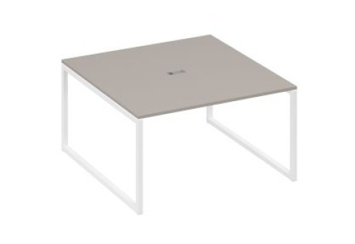 Стол для переговоров квадратный Мира Одри, цвет мокко премиум + белый
