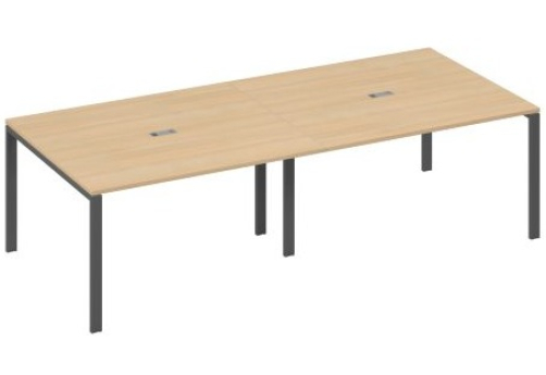 Стол для переговоров прямоугольный Мира Нумо, цвет натуральный дуб + антрацит