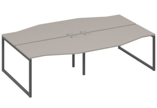 Рабочая станция эргономичная (4х140) Мира Одри, цвет мокко премиум + антрацит