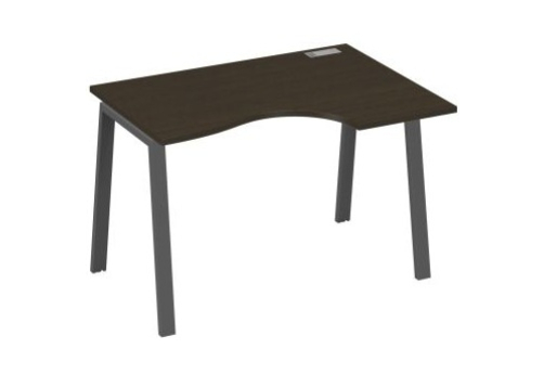 Стол эргономичный правый 120 Мира Трио, цвет венге + антрацит