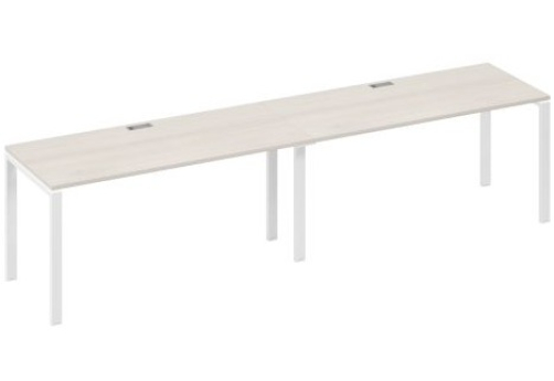 Рабочая станция (2х160) Мира Нумо, цвет дуб шамони + белый