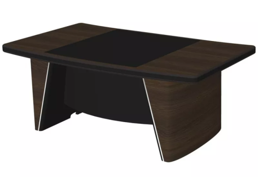 Стол руководителя с нижней панелью, цвет темный мокко + черный