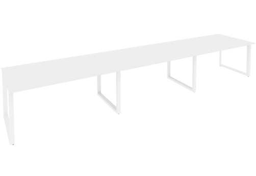 Стол для переговоров (3 столешницы), цвет белый + белый