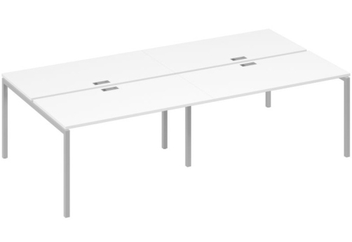 Рабочая станция 4х140 Мира Лофт, цвет белый премиум + серый