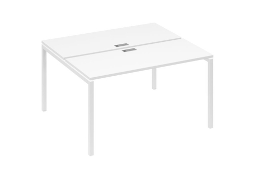 Рабочая станция 2х140 Мира Лофт, цвет белый премиум + белый