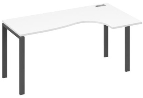 Стол эргономичный правый Мира Нумо, цвет белый премиум + антрацит
