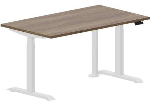 Стол регулируемой высоты Бенет, цвет орех + белый