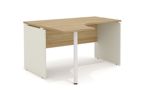 Стол рабочий эргономичный с опорой (левый) Некста, цвет вяз + беж