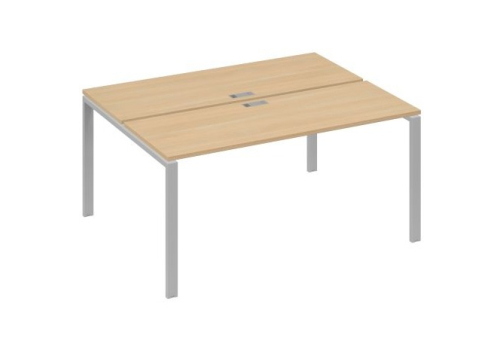 Рабочая станция (2х160) Мира Нумо, цвет натуральный дуб + серый
