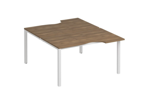 Рабочая станция эргономичная (2х140) Прайм Металл 50, цвет шамони темный + белый