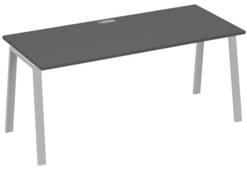 Стол письменный Мира Трио, цвет антрацит премиум + серый