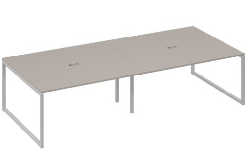 Стол для переговоров прямоугольный Мира Одри, цвет мокко премиум + серый