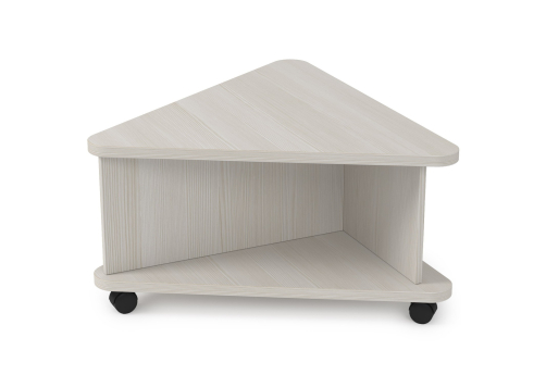 Стол журнальный треугольный Винси 3, цвет слоновая кость