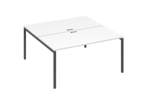 Рабочая станция 2х160 Мира Лофт, цвет белый премиум + антрацит