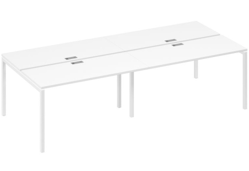 Рабочая станция 4х140 Мира Лофт, цвет белый премиум + белый