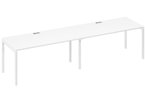 Рабочая станция 2х160 Мира Лофт, цвет белый премиум + белый