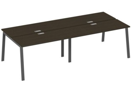 Рабочая станция 4х140 Мира Трио, цвет венге + антрацит