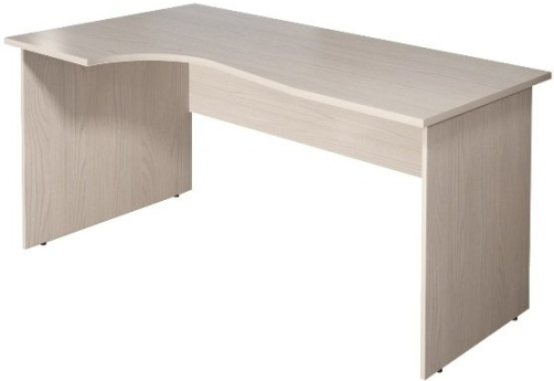 Стол криволинейный левый, цвет дуб молочный