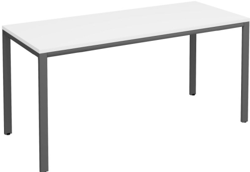Стол письменный на металлокаркасе Прайм Металл 25, цвет белый + антрацит