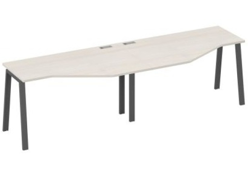 Рабочая станция эргономичная 2х140 Мира Трио, цвет дуб шамони + антрацит