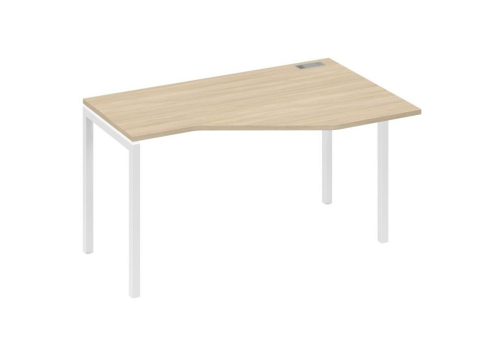 Стол эргономичный правый Техно Мира Лофт, цвет дуб скандинавский + белый