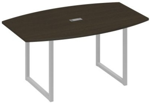 Стол для переговоров фигурный Мира Одри, цвет венге + серый