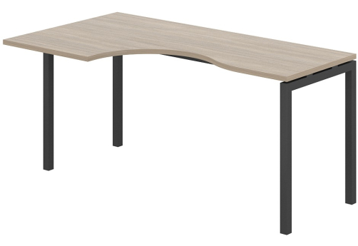 Стол эргономичный левый Индиго Форт, цвет дуб темный + антрацит