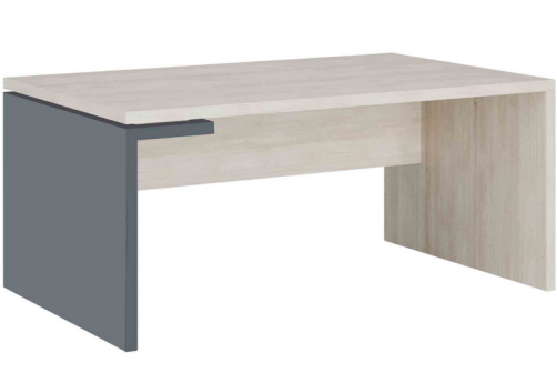 Стол рабочий левый Петра, цвет светлый дуб + антрацит