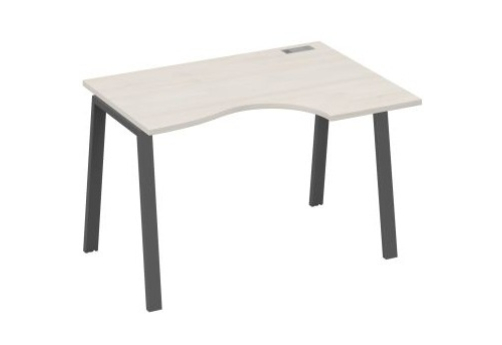 Стол эргономичный правый 120 Мира Трио, цвет дуб шамони + антрацит
