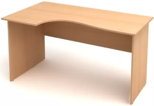 Стол криволинейный левый, цвет бук