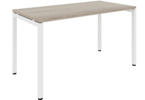 Стол рабочий Брента, цвет светлый дуб + белый