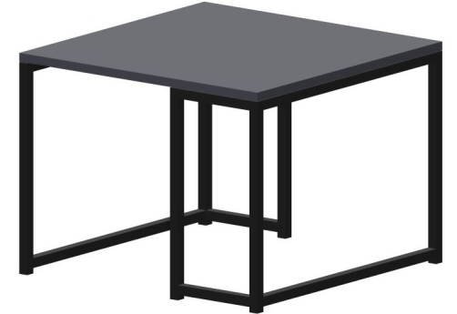 Стол журнальный Мейлон, цвет антрацит + черный