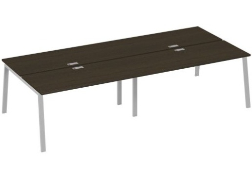 Рабочая станция 4х160 Мира Трио, цвет венге + серый