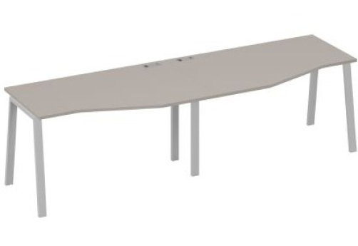 Рабочая станция эргономичная (2х140) Мира Нумо, цвет мокко премиум + серый