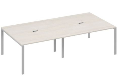 Стол для переговоров прямоугольный Мира Нумо, цвет дуб шамони + серый