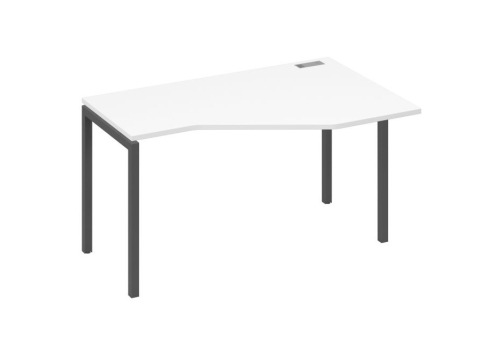Стол эргономичный правый Техно Мира Лофт, цвет белый премиум + антрацит