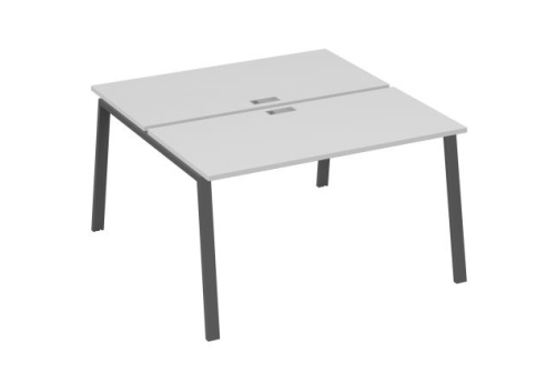 Рабочая станция 2х140 Мира Трио, цвет серый + антрацит