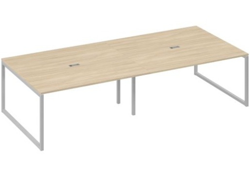 Стол для переговоров прямоугольный Мира Одри, цвет дуб скандинавский + серый