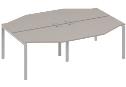 Рабочая станция эргономичная (4х120) Мира Нумо, цвет мокко премиум + серый