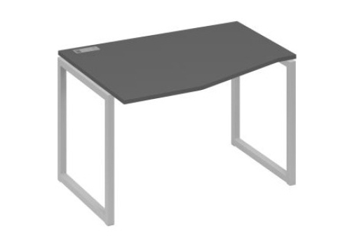 Стол эргономичный левый Мира Одри, цвет антрацит премиум + серый