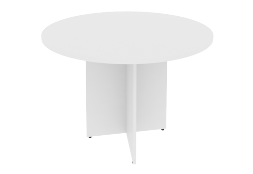 Стол для переговоров круглый, цвет белый