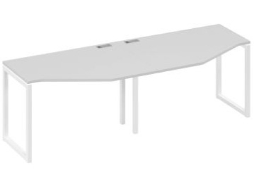 Рабочая станция эргономичная (2х120) Мира Одри, цвет серый + белый