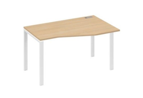 Стол эргономичный правый Мира Нумо, цвет натуральный дуб + белый