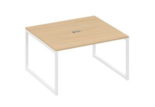 Стол для переговоров прямоугольный Мира Одри, цвет натуральный дуб + белый