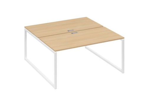Рабочая станция (2х160) Мира Одри, цвет натуральный дуб + белый