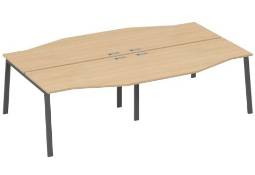 Рабочая станция эргономичная (4х140) Мира Нумо, цвет дуб скандинавский + антрацит